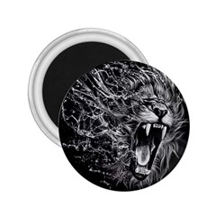 Lion Furious Abstract Desing Furious 2 25  Magnets