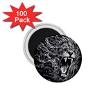 Lion Furious Abstract Desing Furious 1.75  Magnets (100 pack)  Front