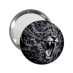 Lion Furious Abstract Desing Furious 2 25  Handbag Mirrors by Jancukart