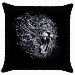 Lion Furious Abstract Desing Furious Throw Pillow Case (black)