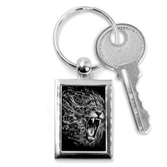 Lion Furious Abstract Desing Furious Key Chain (rectangle)