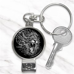 Lion Furious Abstract Desing Furious Nail Clippers Key Chain