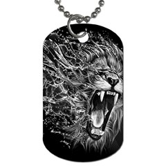 Lion Furious Abstract Desing Furious Dog Tag (two Sides)