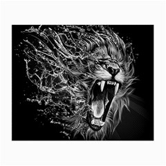 Lion Furious Abstract Desing Furious Small Glasses Cloth by Jancukart