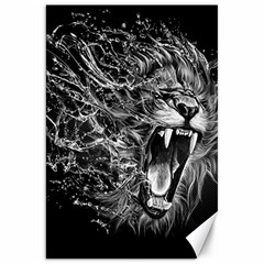 Lion Furious Abstract Desing Furious Canvas 20  X 30  by Jancukart