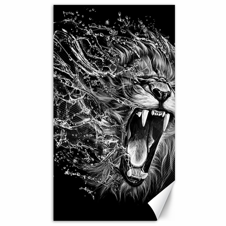 Lion Furious Abstract Desing Furious Canvas 40  x 72 