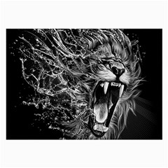 Lion Furious Abstract Desing Furious Large Glasses Cloth