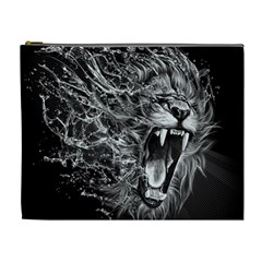 Lion Furious Abstract Desing Furious Cosmetic Bag (xl) by Jancukart