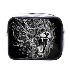 Lion Furious Abstract Desing Furious Mini Toiletries Bag (one Side)