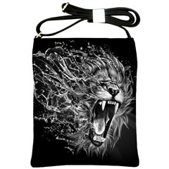 Lion Furious Abstract Desing Furious Shoulder Sling Bag