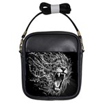 Lion Furious Abstract Desing Furious Girls Sling Bag Front