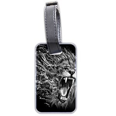 Lion Furious Abstract Desing Furious Luggage Tag (two Sides)