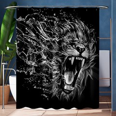 Lion Furious Abstract Desing Furious Shower Curtain 60  X 72  (medium) 