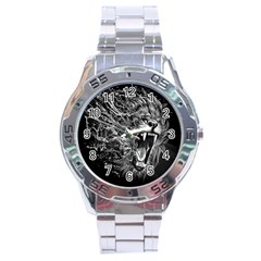 Lion Furious Abstract Desing Furious Stainless Steel Analogue Watch by Jancukart