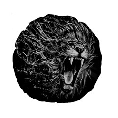 Lion Furious Abstract Desing Furious Standard 15  Premium Round Cushions