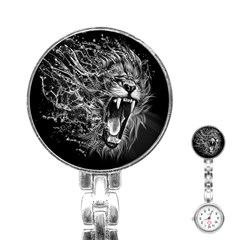 Lion Furious Abstract Desing Furious Stainless Steel Nurses Watch