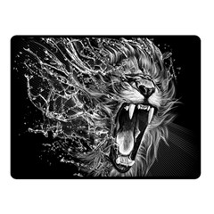 Lion Furious Abstract Desing Furious Two Sides Fleece Blanket (small) by Jancukart