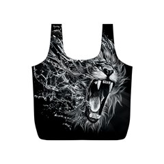 Lion Furious Abstract Desing Furious Full Print Recycle Bag (s) by Jancukart