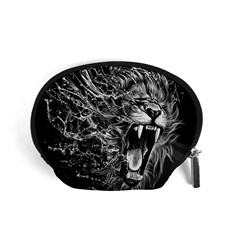 Lion Furious Abstract Desing Furious Accessory Pouch (small) by Jancukart