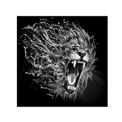 Lion Furious Abstract Desing Furious Square Satin Scarf (30  X 30 )