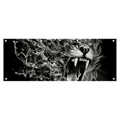 Lion Furious Abstract Desing Furious Banner And Sign 8  X 3 