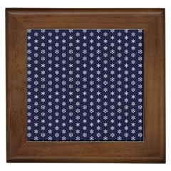 Snowflakes Abstract Snowflake Abstract Pattern Framed Tile by Jancukart