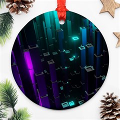 Abstract Building City 3d Ornament (round) by Jancukart