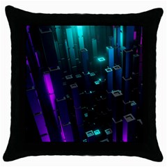 Abstract Building City 3d Throw Pillow Case (black)