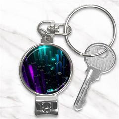 Abstract Building City 3d Nail Clippers Key Chain