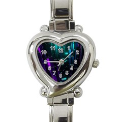 Abstract Building City 3d Heart Italian Charm Watch