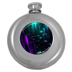 Abstract Building City 3d Round Hip Flask (5 Oz) by Jancukart