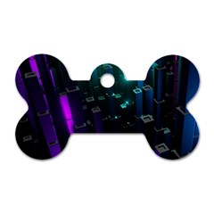 Abstract Building City 3d Dog Tag Bone (two Sides)