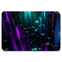 Abstract Building City 3d Large Doormat