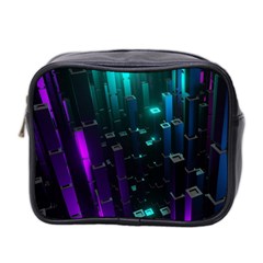 Abstract Building City 3d Mini Toiletries Bag (two Sides) by Jancukart