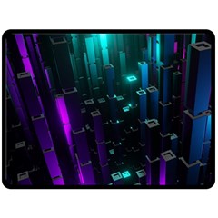 Abstract Building City 3d Fleece Blanket (large)