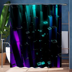 Abstract Building City 3d Shower Curtain 60  X 72  (medium)  by Jancukart