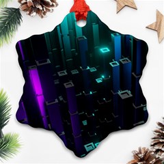 Abstract Building City 3d Snowflake Ornament (two Sides) by Jancukart