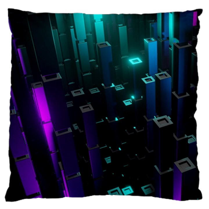 Abstract Building City 3d Large Cushion Case (Two Sides)