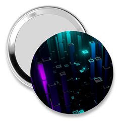 Abstract Building City 3d 3  Handbag Mirrors