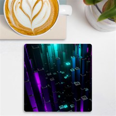 Abstract Building City 3d Uv Print Square Tile Coaster 