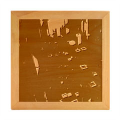 Abstract Building City 3d Wood Photo Frame Cube by Jancukart