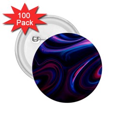 Purple Blue Swirl Abstract 2 25  Buttons (100 Pack)  by Jancukart