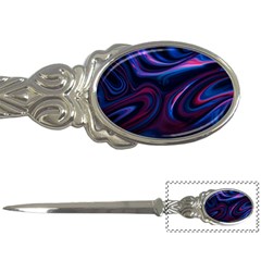 Purple Blue Swirl Abstract Letter Opener