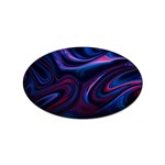 Purple Blue Swirl Abstract Sticker Oval (100 pack) Front