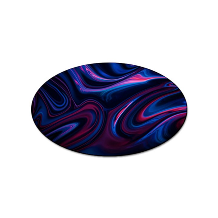 Purple Blue Swirl Abstract Sticker Oval (100 pack)