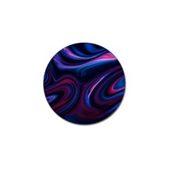 Purple Blue Swirl Abstract Golf Ball Marker by Jancukart