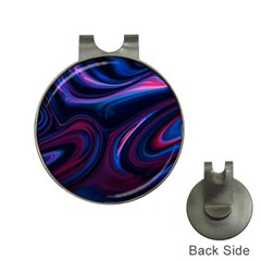 Purple Blue Swirl Abstract Hat Clips With Golf Markers