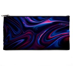 Purple Blue Swirl Abstract Pencil Case