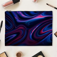 Purple Blue Swirl Abstract Cosmetic Bag (xl) by Jancukart