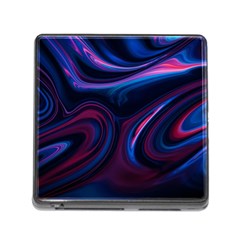 Purple Blue Swirl Abstract Memory Card Reader (square 5 Slot)